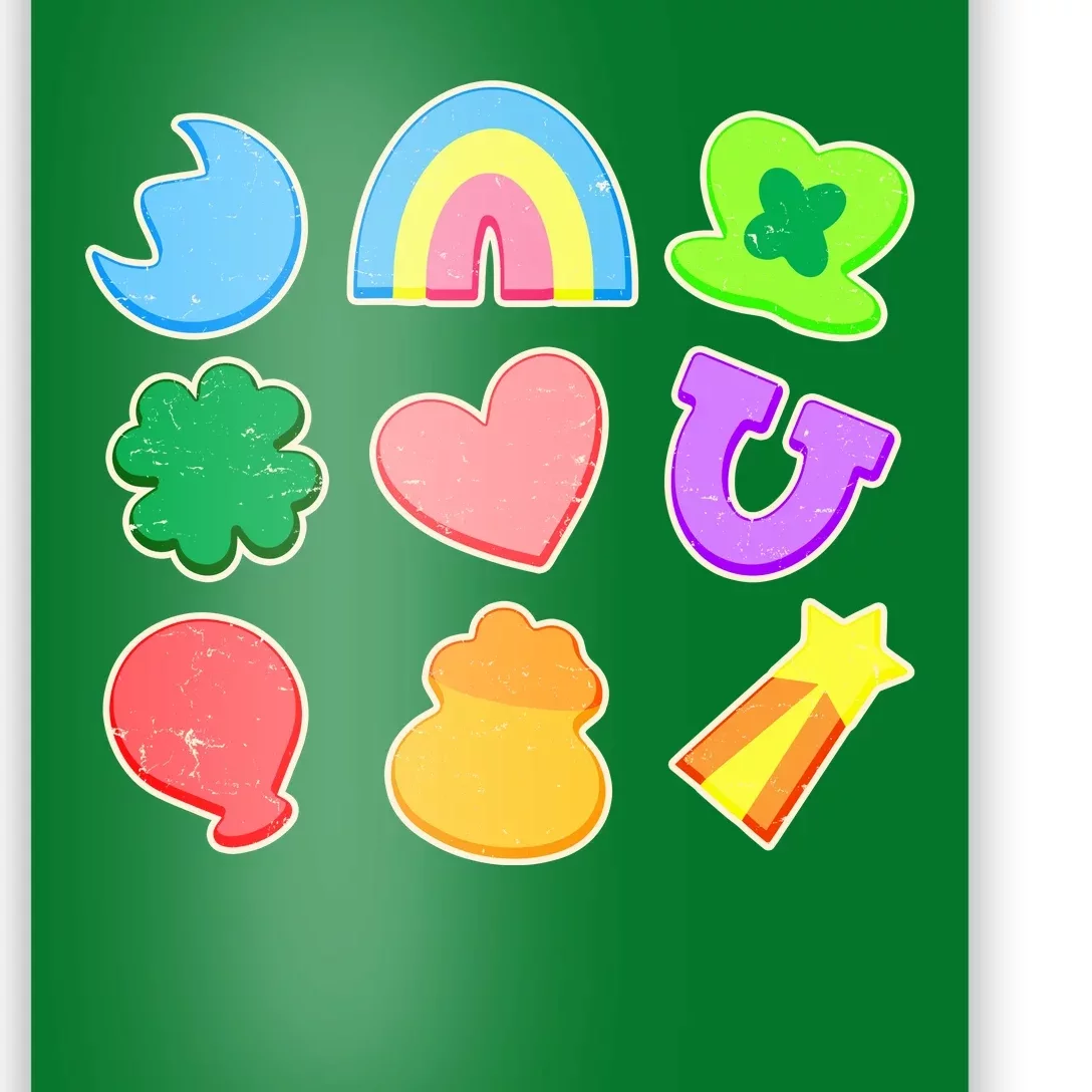 Cute St Patricks Day Marshmallow Shapes Poster