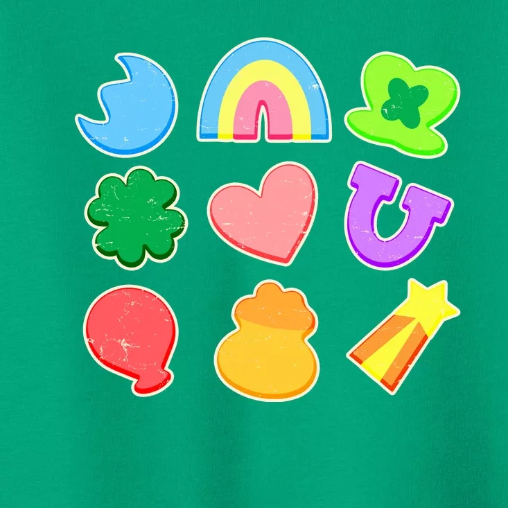 Cute St Patricks Day Marshmallow Shapes Toddler T-Shirt