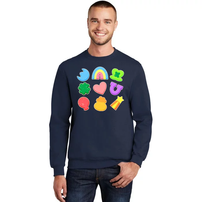 Cute St Patricks Day Marshmallow Shapes Tall Sweatshirt