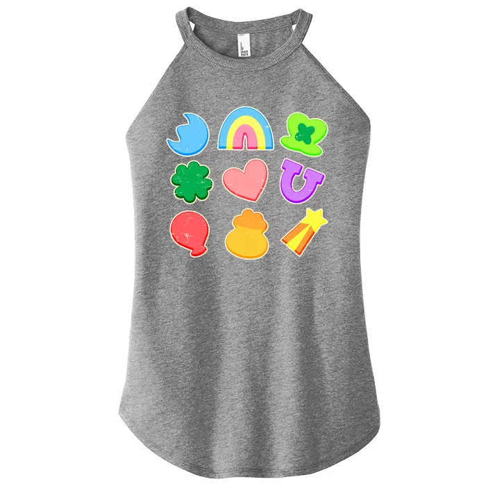 Cute St Patricks Day Marshmallow Shapes Women’s Perfect Tri Rocker Tank