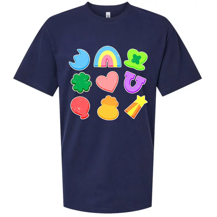 Cute St Patricks Day Marshmallow Shapes Sueded Cloud Jersey T-Shirt