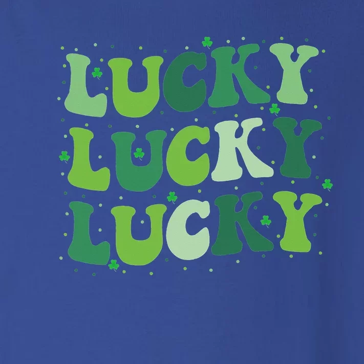 Cute St Patricks Day Lucky Retro Groovy Green Shamrock Toddler Long Sleeve Shirt