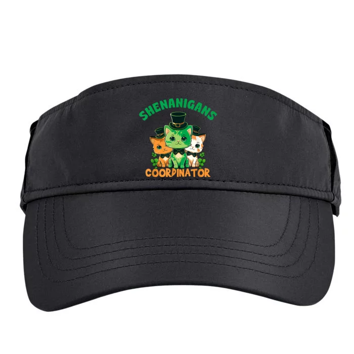 Cat St Patricks Day For Womens Cat Mom Adult Drive Performance Visor