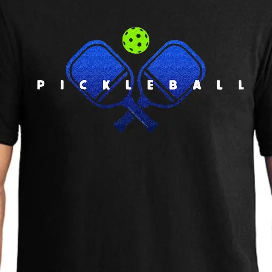 Cool Stylized Pickleball with Paddles and Ball Pickleball Pajama Set