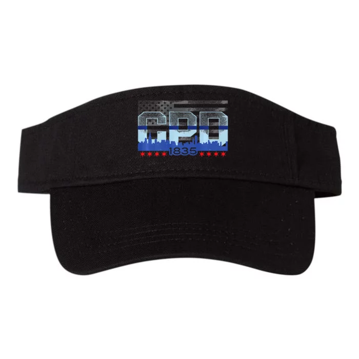 Chicago Skyline Police Vintage Cpd Valucap Bio-Washed Visor