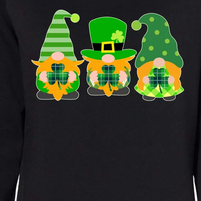 Cute St Patrick's Day Shamrock Gnomes Multi Patterns Womens California Wash Sweatshirt