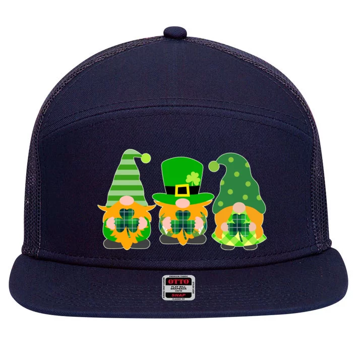 Cute St Patrick's Day Shamrock Gnomes Multi Patterns 7 Panel Mesh Trucker Snapback Hat