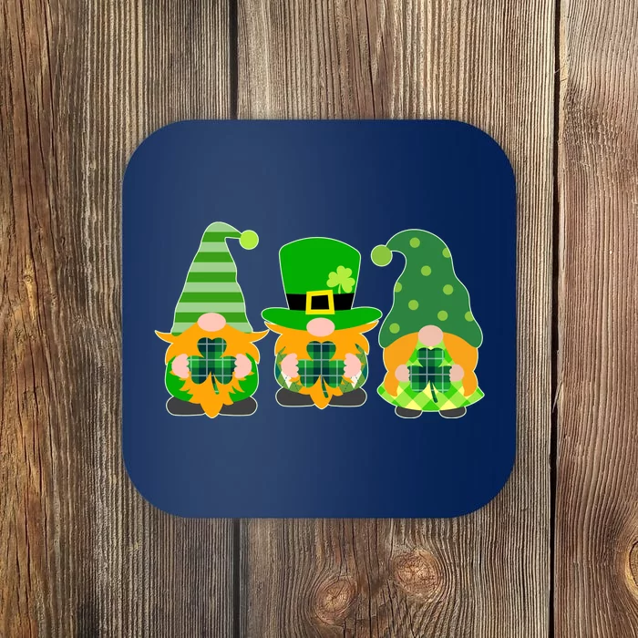 Cute St Patrick's Day Shamrock Gnomes Multi Patterns Coaster