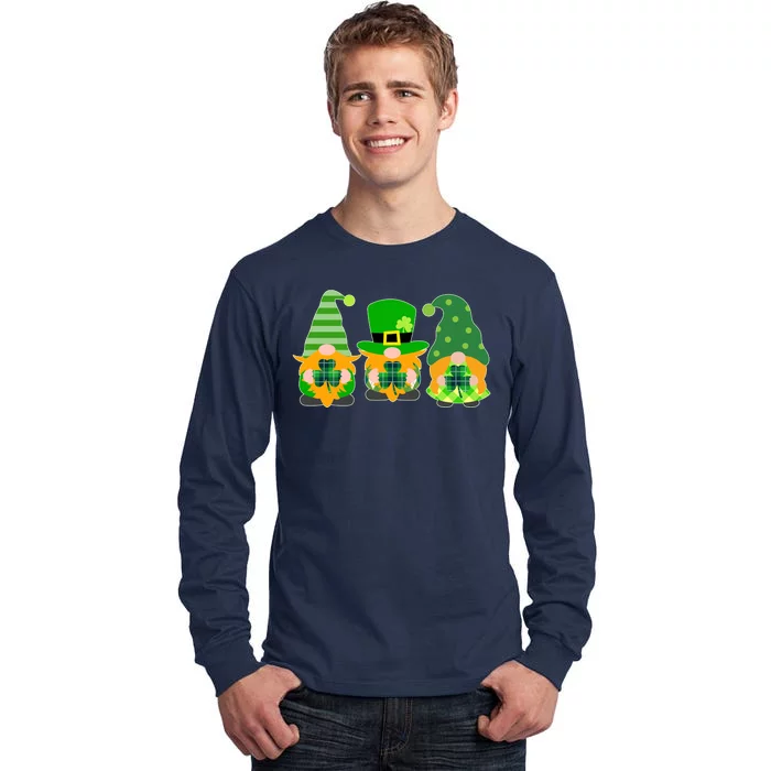 Cute St Patrick's Day Shamrock Gnomes Multi Patterns Tall Long Sleeve T-Shirt