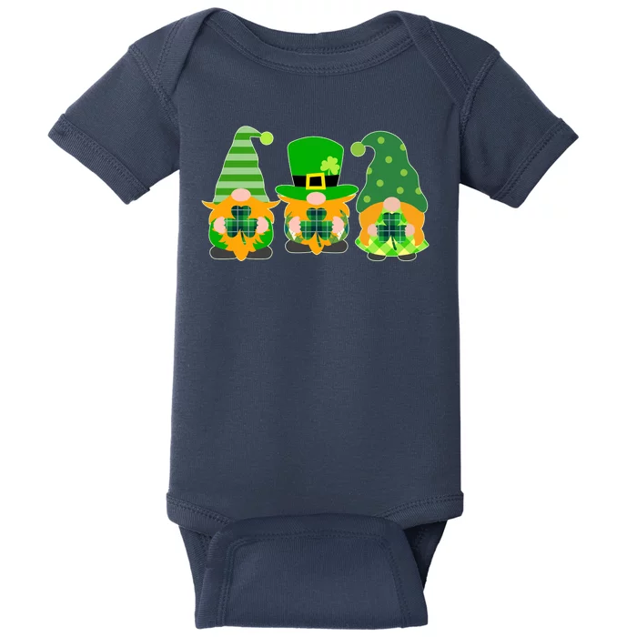 Cute St Patrick's Day Shamrock Gnomes Multi Patterns Baby Bodysuit