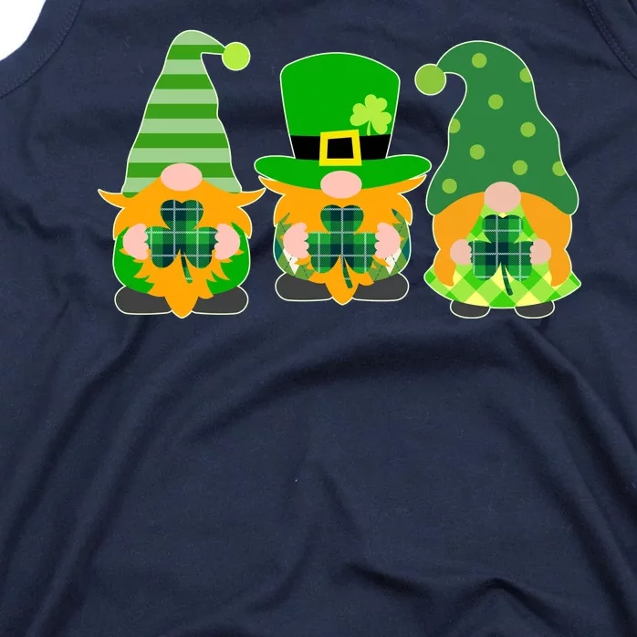 Cute St Patrick's Day Shamrock Gnomes Multi Patterns Tank Top