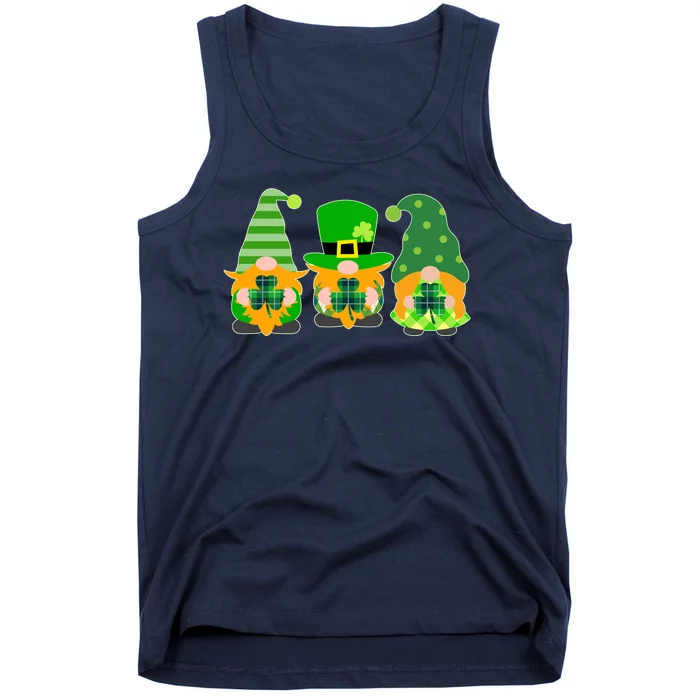 Cute St Patrick's Day Shamrock Gnomes Multi Patterns Tank Top