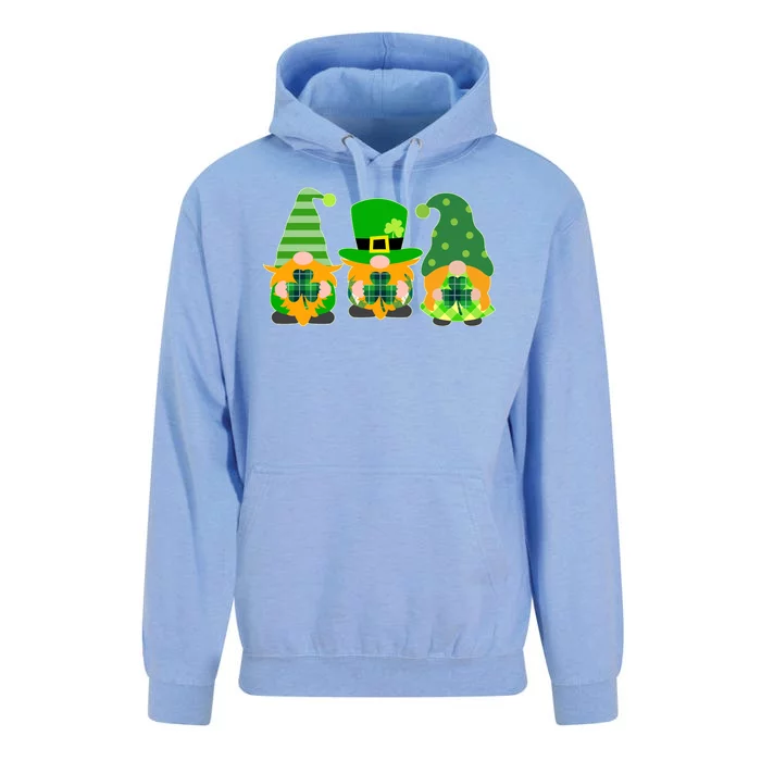 Cute St Patrick's Day Shamrock Gnomes Multi Patterns Unisex Surf Hoodie