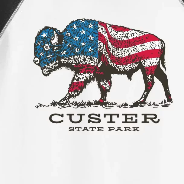 Custer State Park South Dakota Buffalo Roundup Patriotic Toddler Fine Jersey T-Shirt