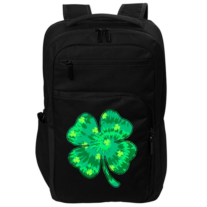 Cute St Patricks Day Tie Dye Shamrock Clover Impact Tech Backpack