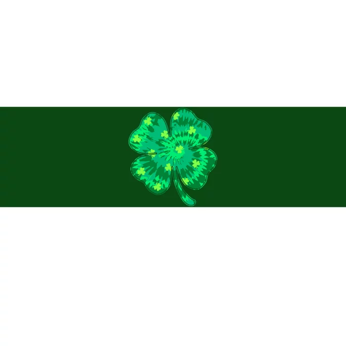 Cute St Patricks Day Tie Dye Shamrock Clover Bumper Sticker