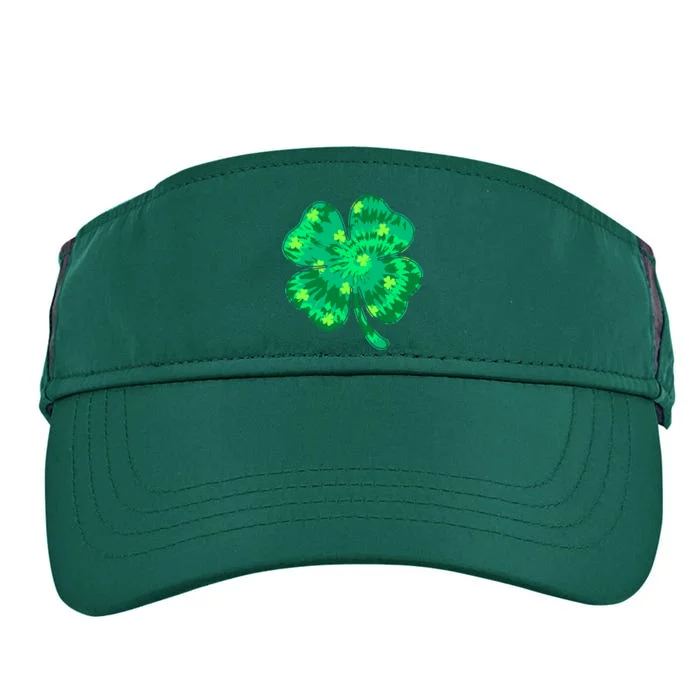 Cute St Patricks Day Tie Dye Shamrock Clover Adult Drive Performance Visor