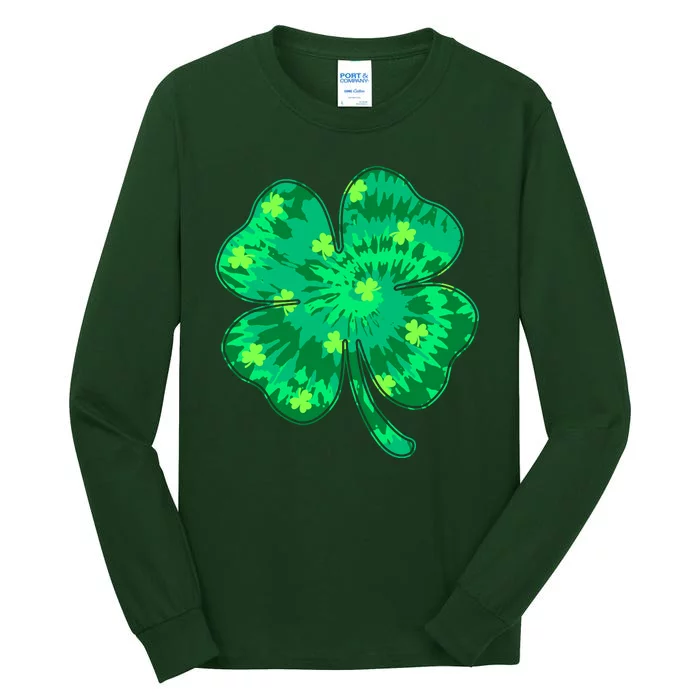 Cute St Patricks Day Tie Dye Shamrock Clover Tall Long Sleeve T-Shirt