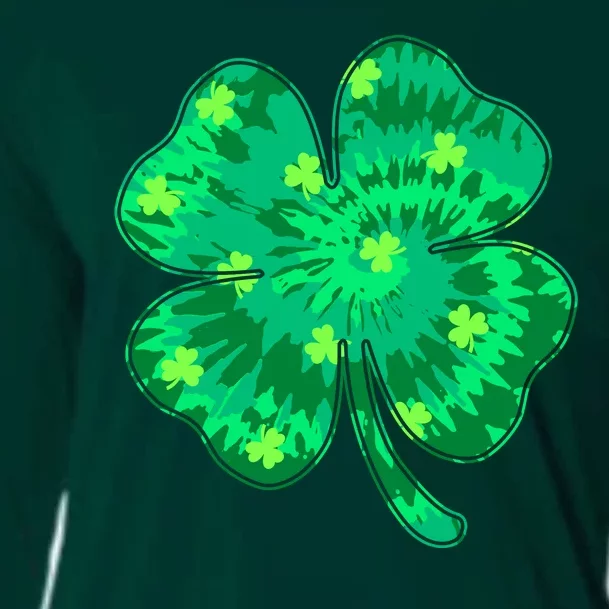 Cute St Patricks Day Tie Dye Shamrock Clover Cooling Performance Long Sleeve Crew