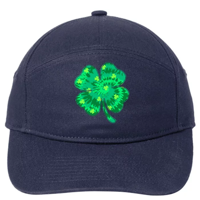 Cute St Patricks Day Tie Dye Shamrock Clover 7-Panel Snapback Hat