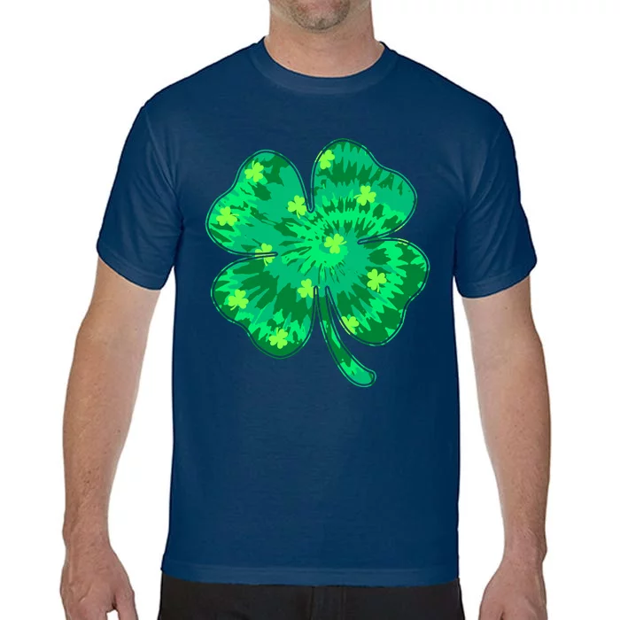 Cute St Patricks Day Tie Dye Shamrock Clover Comfort Colors T-Shirt