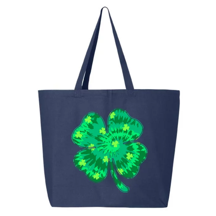 Cute St Patricks Day Tie Dye Shamrock Clover 25L Jumbo Tote