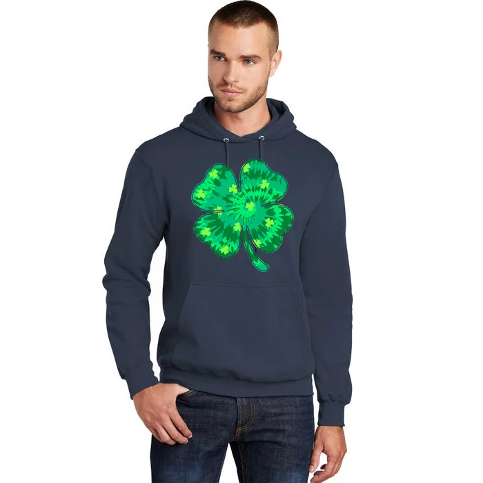 Cute St Patricks Day Tie Dye Shamrock Clover Tall Hoodie