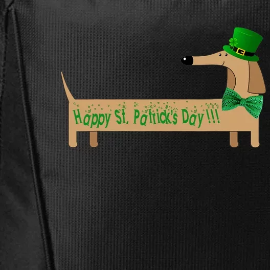 Cute Saint Patrick's Dachshund Doxie Wiener Dog Lover City Backpack