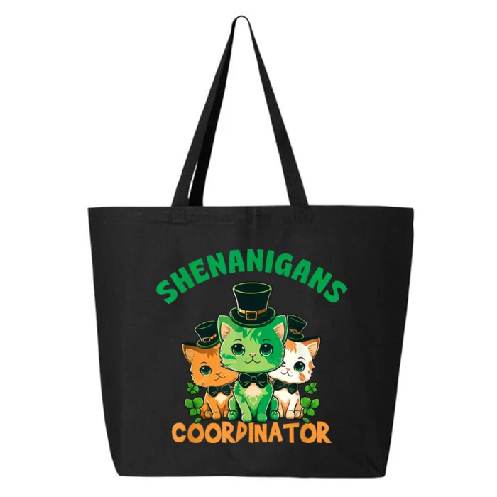 Cat St Patricks Day For Womens Cat Mom 25L Jumbo Tote