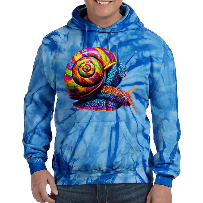 Colorful Snail Pop Art Tie Dye Hoodie