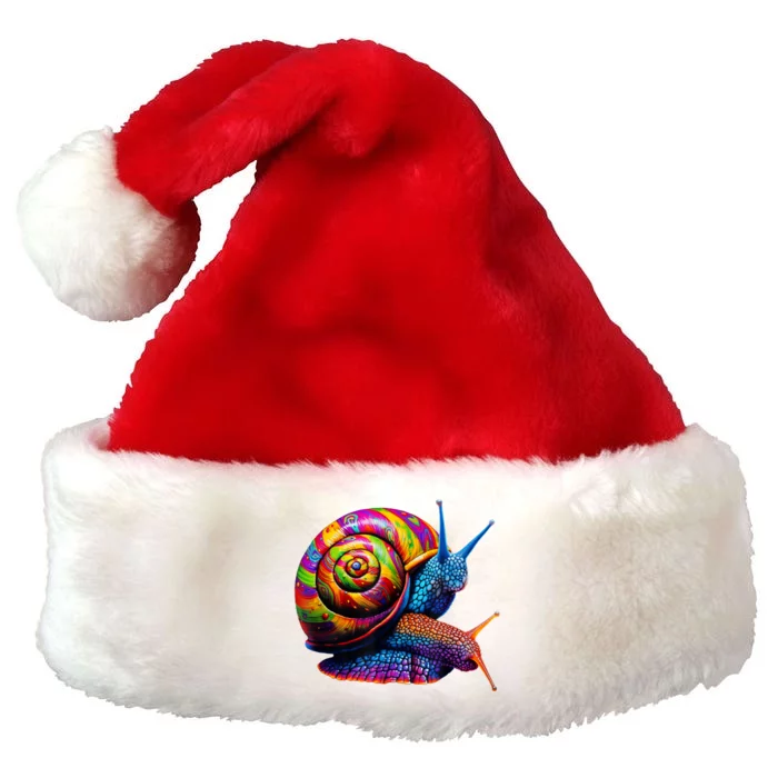 Colorful Snail Pop Art Premium Christmas Santa Hat