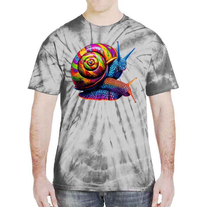 Colorful Snail Pop Art Tie-Dye T-Shirt