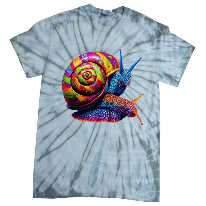 Colorful Snail Pop Art Tie-Dye T-Shirt