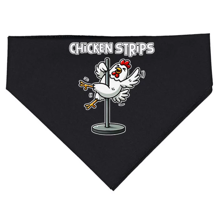 Chicken Strips Pun Funny Sarcastic Life Quotes Jokes Humor USA-Made Doggie Bandana