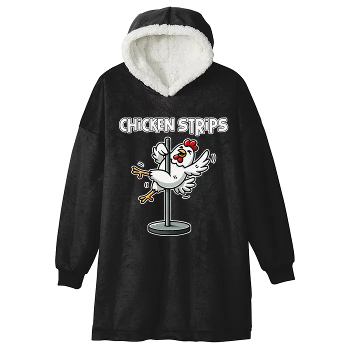 Chicken Strips Pun Funny Sarcastic Life Quotes Jokes Humor Hooded Wearable Blanket