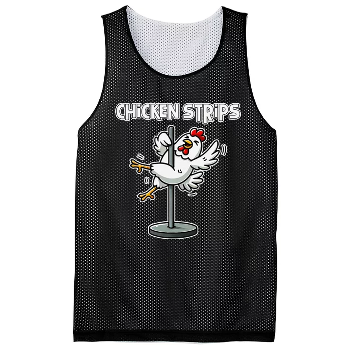 Chicken Strips Pun Funny Sarcastic Life Quotes Jokes Humor Mesh Reversible Basketball Jersey Tank