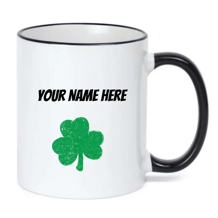 Custom St. Patrick's Day Shirt Personalized St Paddys Day TShirt Black Color Changing Mug