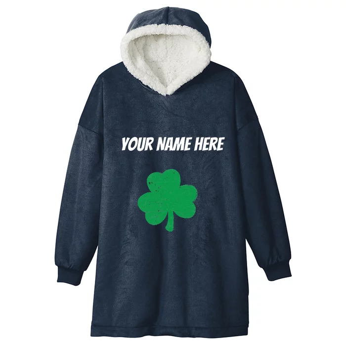 Custom St. Patrick's Day Shirt Personalized St Paddys Day TShirt Hooded Wearable Blanket