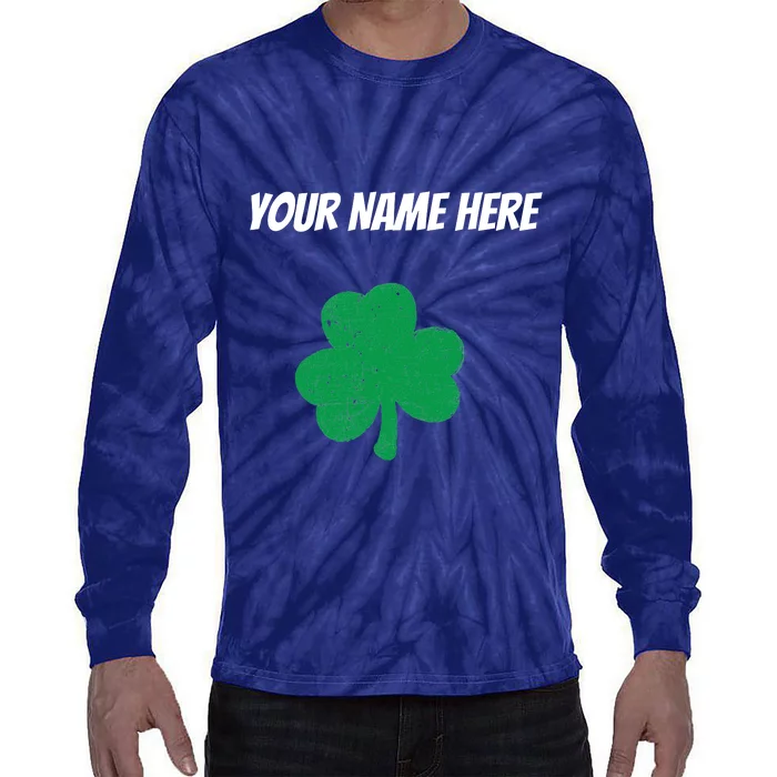 Custom St. Patrick's Day Shirt Personalized St Paddys Day TShirt Tie-Dye Long Sleeve Shirt