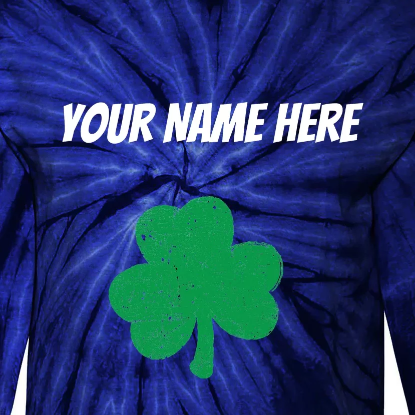 Custom St. Patrick's Day Shirt Personalized St Paddys Day TShirt Tie-Dye Long Sleeve Shirt