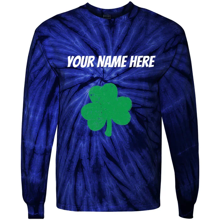 Custom St. Patrick's Day Shirt Personalized St Paddys Day TShirt Tie-Dye Long Sleeve Shirt