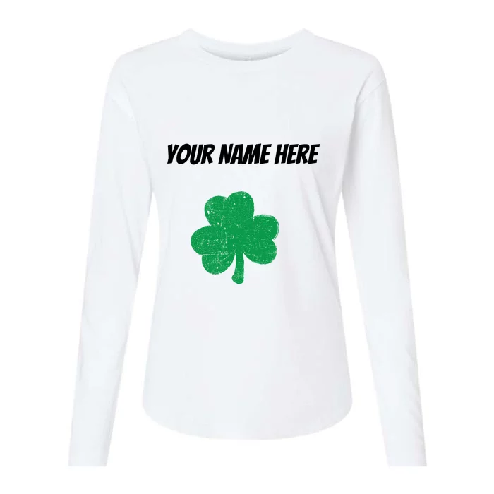 Custom St. Patrick's Day Shirt Personalized St Paddys Day TShirt Womens Cotton Relaxed Long Sleeve T-Shirt