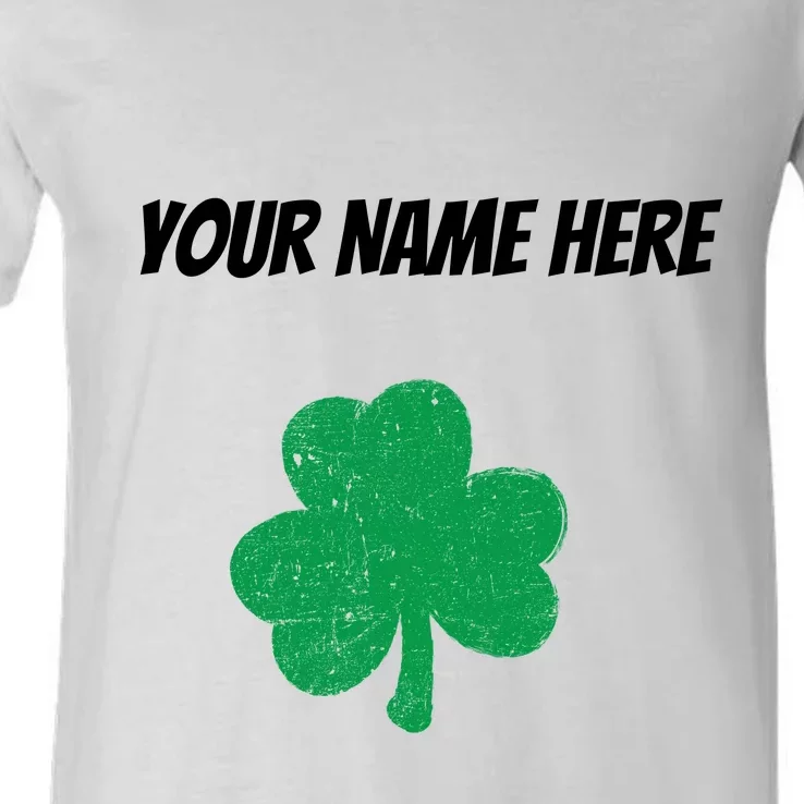 Custom St. Patrick's Day Shirt Personalized St Paddys Day TShirt V-Neck T-Shirt