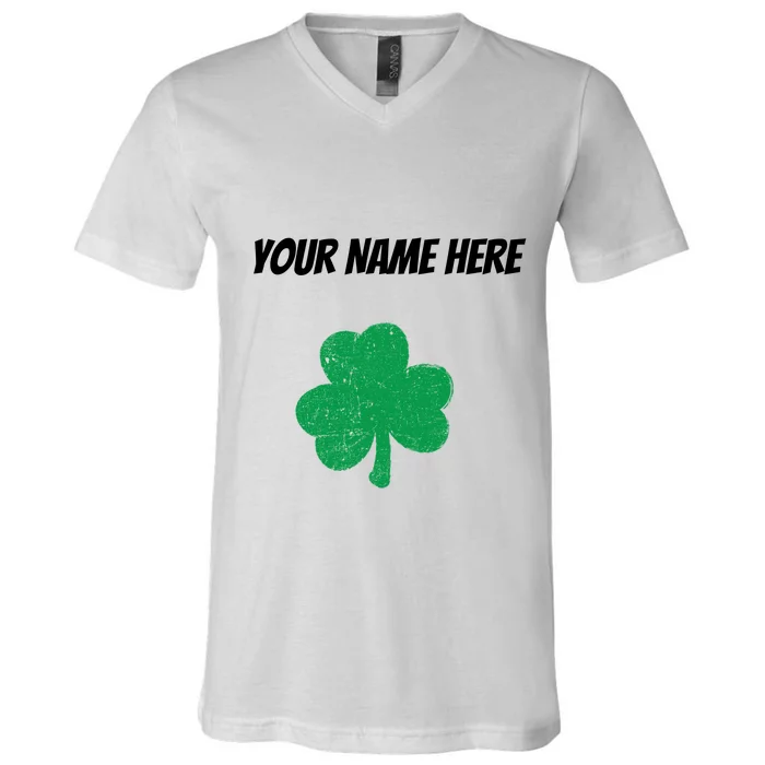 Custom St. Patrick's Day Shirt Personalized St Paddys Day TShirt V-Neck T-Shirt