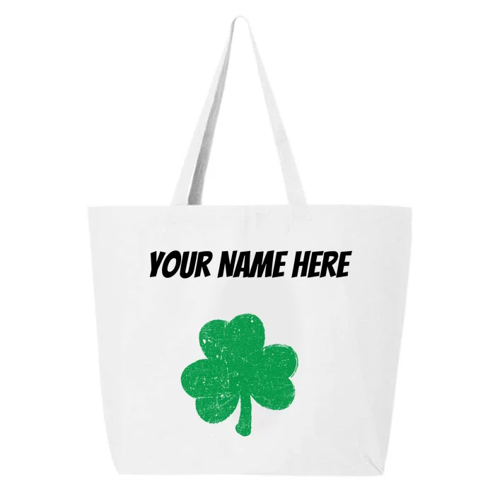 Custom St. Patrick's Day Shirt Personalized St Paddys Day TShirt 25L Jumbo Tote