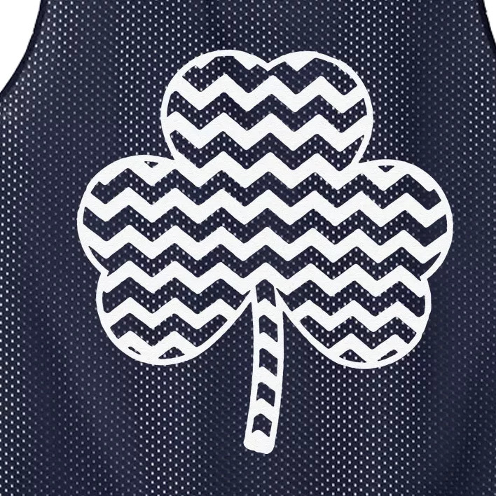 Cute St Patricks Day Mommy And Me Shamrock Chevron Pattern Mesh Reversible Basketball Jersey Tank