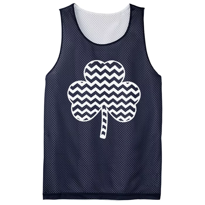 Cute St Patricks Day Mommy And Me Shamrock Chevron Pattern Mesh Reversible Basketball Jersey Tank