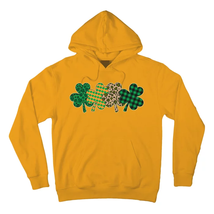 Cute St Patrick's Day Patterns Shamrock Clovers Hoodie