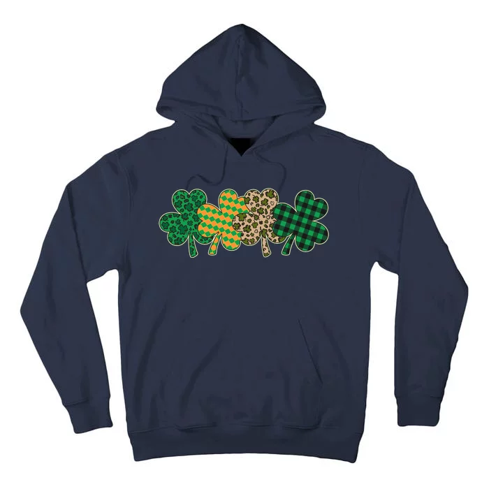 Cute St Patrick's Day Patterns Shamrock Clovers Tall Hoodie