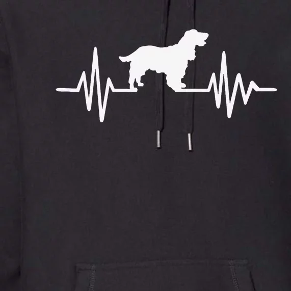 Cocker Spaniel pulse funny pet lovers Premium Hoodie